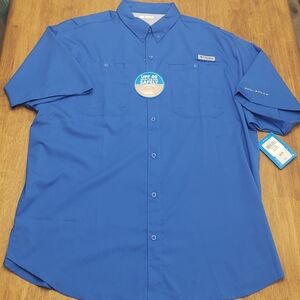 Columbia Men's Bright Blue Button Down Shirt